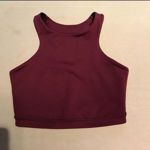 Express Burgundy Longline Sports Bra
